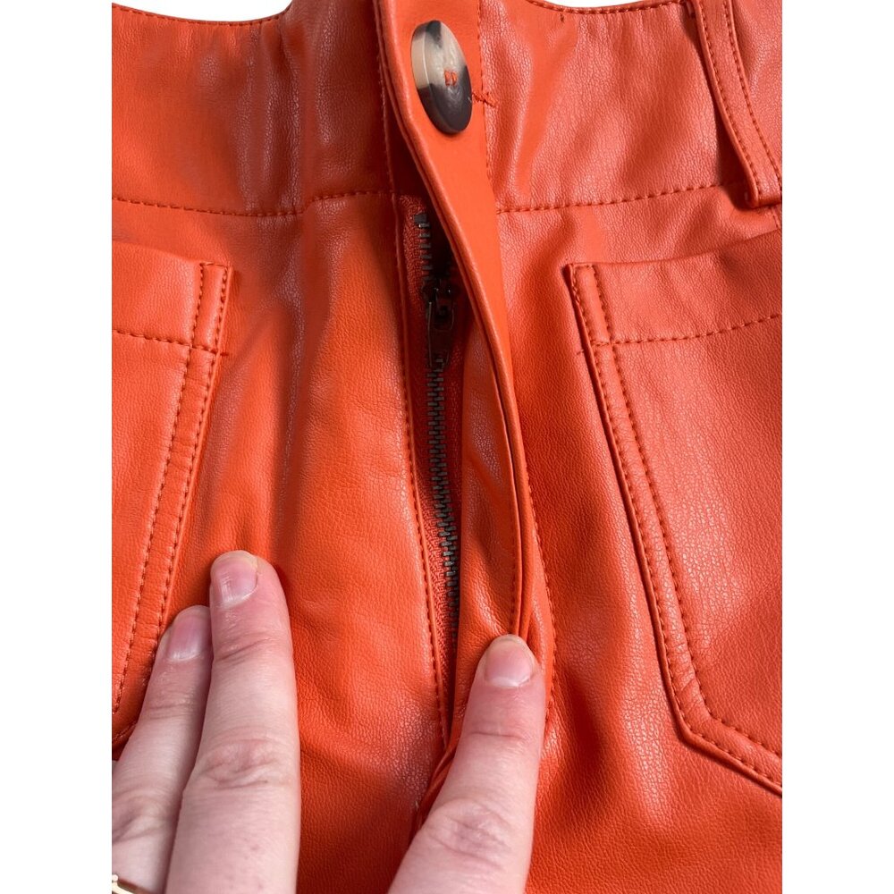 Anthropologie Maeve Women's 23 Colette High rise Wide leg Orange Crop pant - Picture 5 of 11